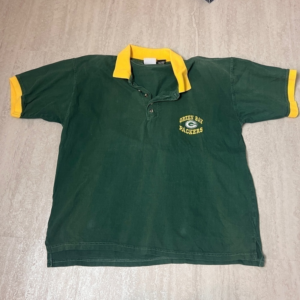 Vintage The Edge 1996 Green Bay Packers ringer polo shirt